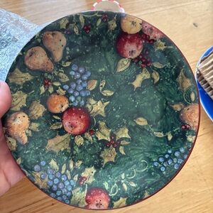 4   8” Plates Certified International Susan Winget Festive Designer Holiday